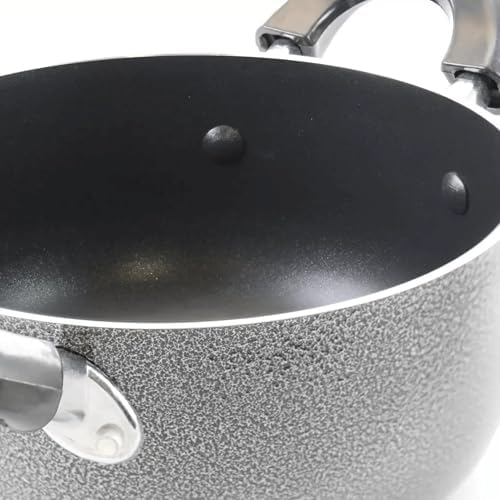 Nonstick Stockpot 18 Qt with Glass Lid Gray 1