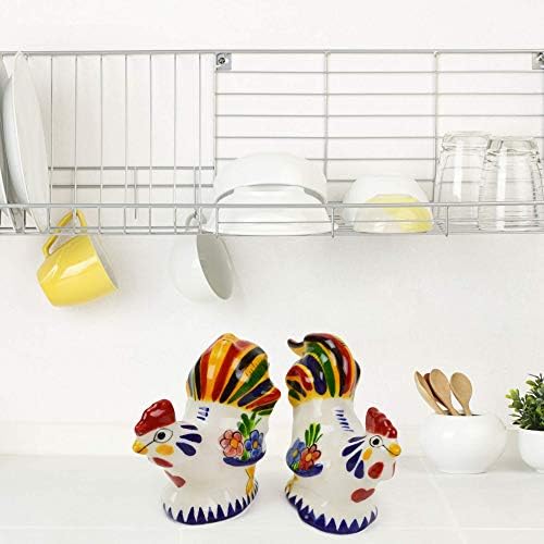 Colorful Roosters Ceramic Salt Pepper Shakers Set 1