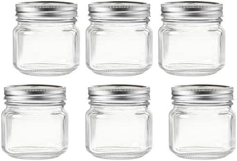 MEM WORLDSHOP 8 oz Regular Mouth Mason Jars 6 Pack