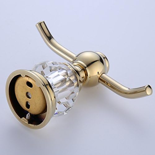 AUSWIND Crystal Glass Brass Gold Bath Towel Hooks 1