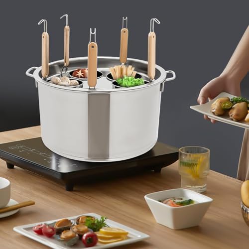 Stainless Steel Pasta Cooker Insert Set with Lid and Divider