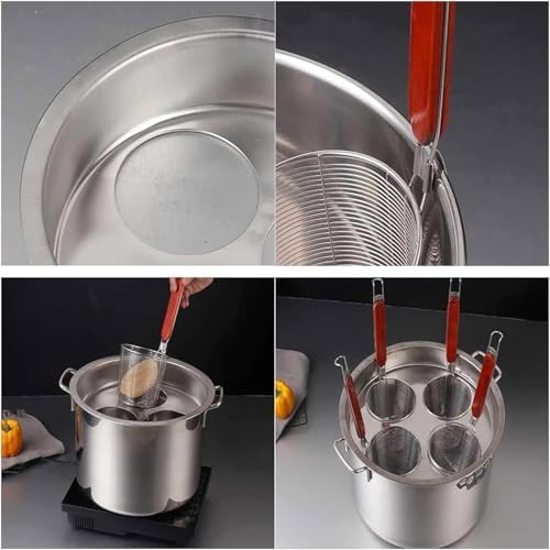Xgxoz 9-Piece Pasta Cooker Set with 6 Holes and Stainless Steel Lid