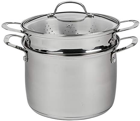 Swiss Diamond 3-in-1 Stainless Steel Cookware Set with Strainer and Steamer
