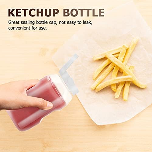 DOITOOL 4pcs Clear Plastic Squeeze Bottle with Cap Lids