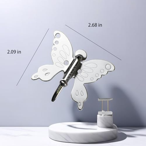 SUNUNICO 5 Pack Butterfly Coat Hooks for Girls Bedroom