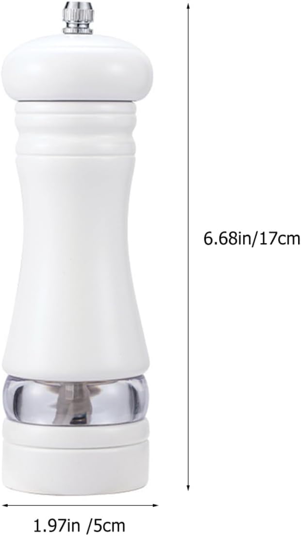 SHOWERORO Refillable Pepper Mill with Wood Handle