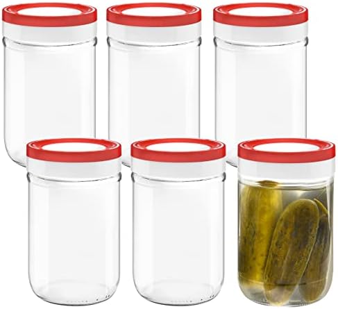 Tribello 22 Oz Wide Mouth Mason Jars 6-Pack 1