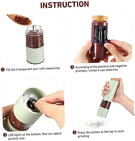 PRETYZOOM Electric Salt Pepper Grinder Set 1