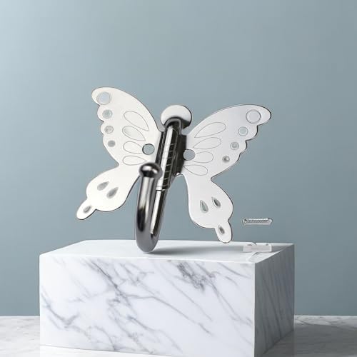 SUNUNICO 5 Pack Butterfly Coat Hooks for Girls Bedroom