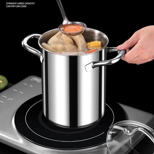 GOVNPJ Asparagus Pot with 4L Stainless Steel Steamer