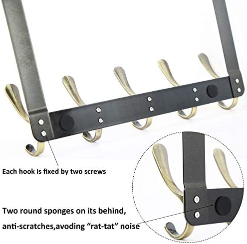 WEBI Bronze Over The Door Hook Rack with 5 Hooks
