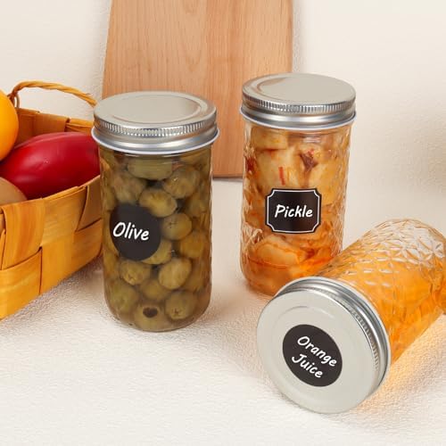 Keketin 12 oz Wide Mouth Mason Jars 20 Pack with Screw Lids