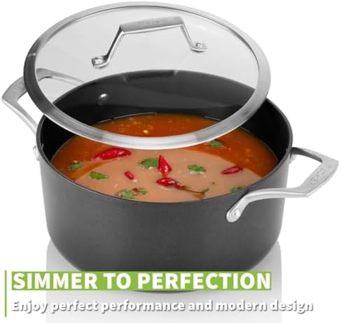 TECHEF Onyx 5-Quart Soup Pot with Glass Lid 1