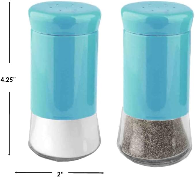 Home Basics Turquoise Salt Pepper Shakers Set