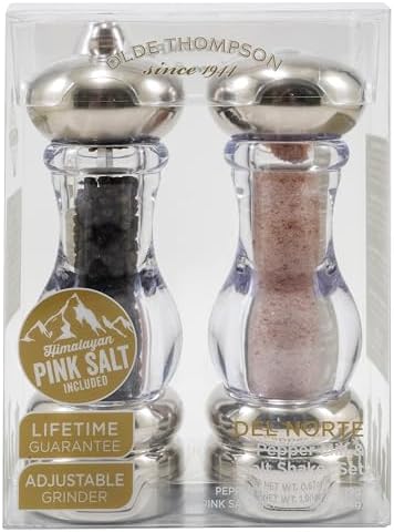 Olde Thompson Del Norte Pink Salt Pepper Mill Set