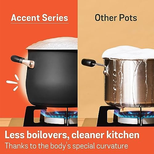 Meyer 8 Quart Stock Pot with Matte Black and Silicone Handles