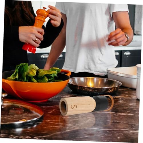 Alipis Manual Wooden Pepper Grinder with Black Cap 1