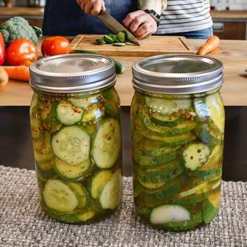 STARSIDE 32 oz Glass Jars with Airtight Lids 4 Pack