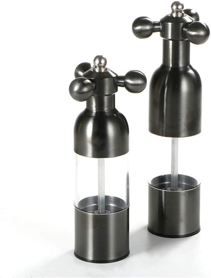 Stainless Steel Salt Pepper Grinder Set 2PC Adjustable Coarse Grind