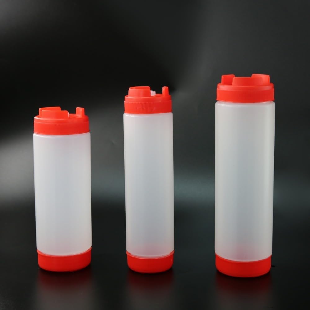 Condiment Squeeze Bottles 20oz Refillable Inverted Dispenser 1