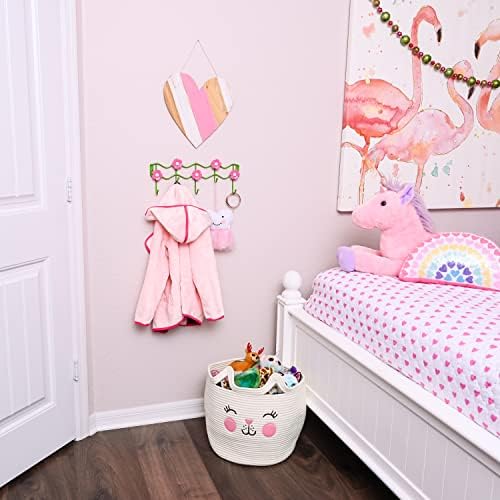 Galashield Flower Design Hook Rack for Kids Room