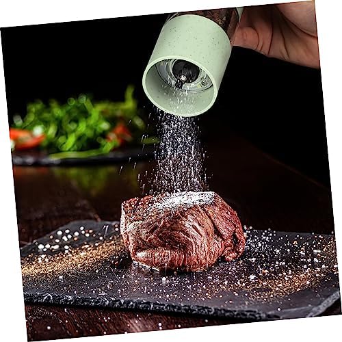 Cabilock 2pcs Adjustable Coarseness Salt Pepper Shaker Set with Stand
