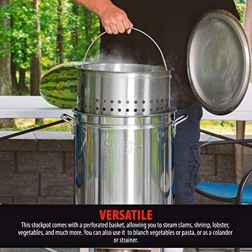 Chefs Secret 44 Quart Stockpot with Basket