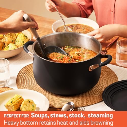 Meyer Matte Black Stockpot 65 Qt Induction Safe