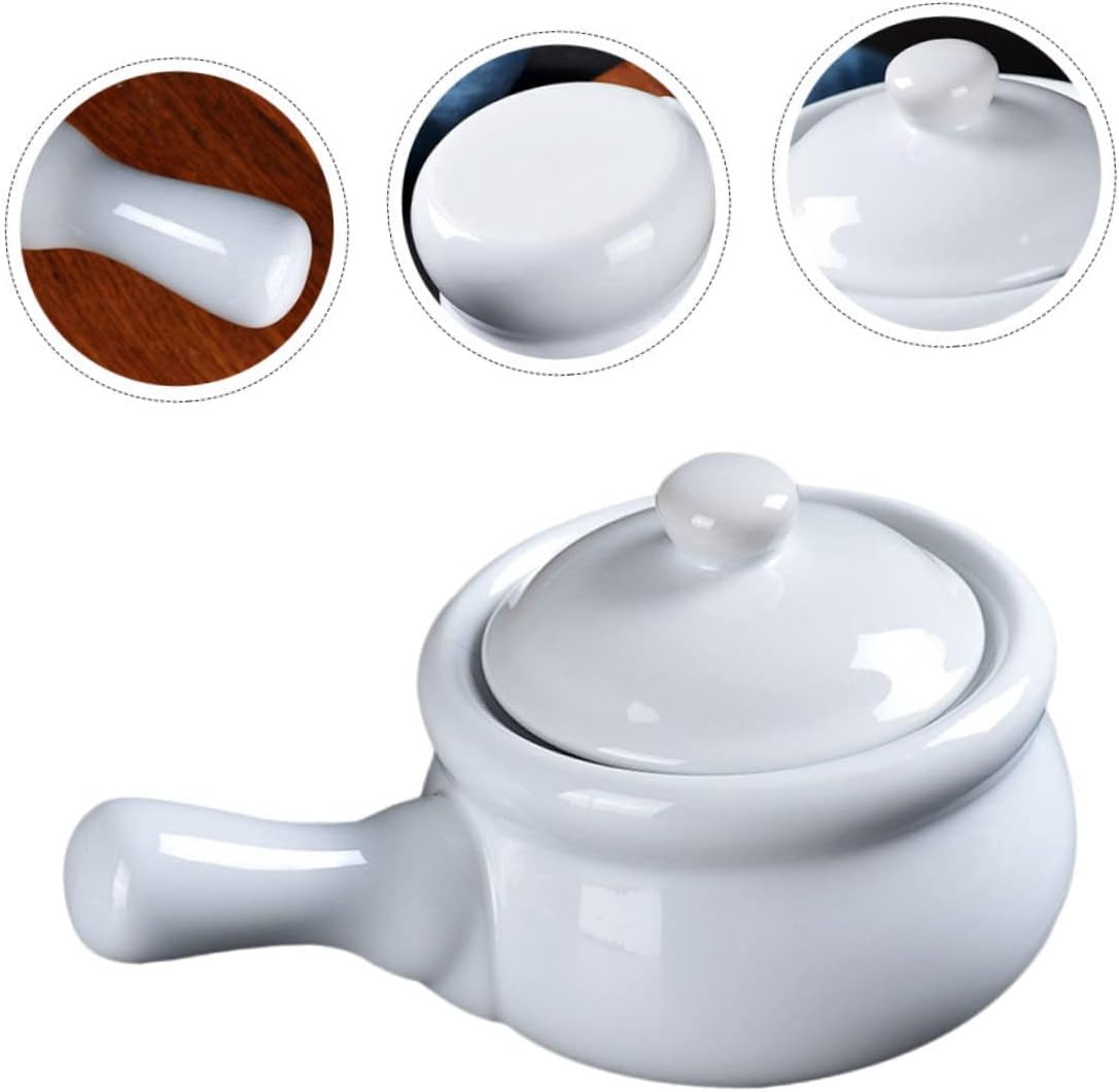 COLLBATH Ceramic Stockpot with Lid Handle