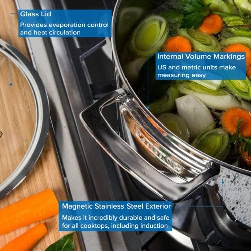 Viking 3-Ply Stock Pot Saucepan Set 8Qt 34Qt