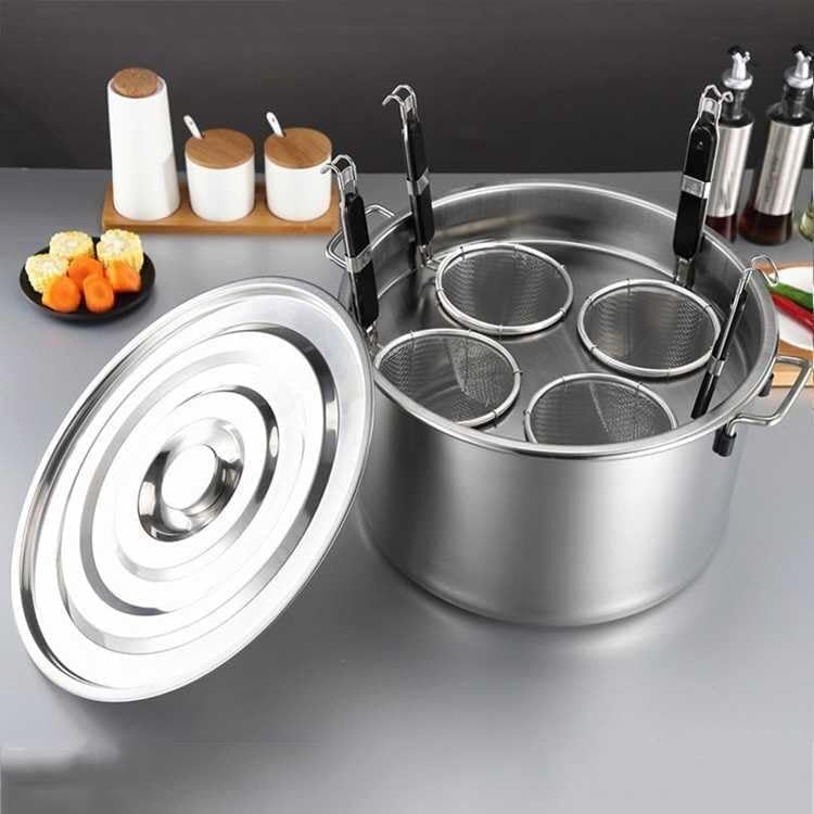 AttreX Pasta Cooker Set with 4 Strainer Baskets