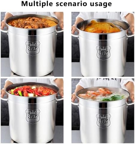 AIZYR 10L Stainless Steel Stockpot with Steel Lid