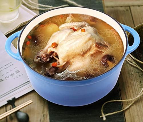 YYMIYU 26cm Blue Cast Iron Enamel Stockpot 1
