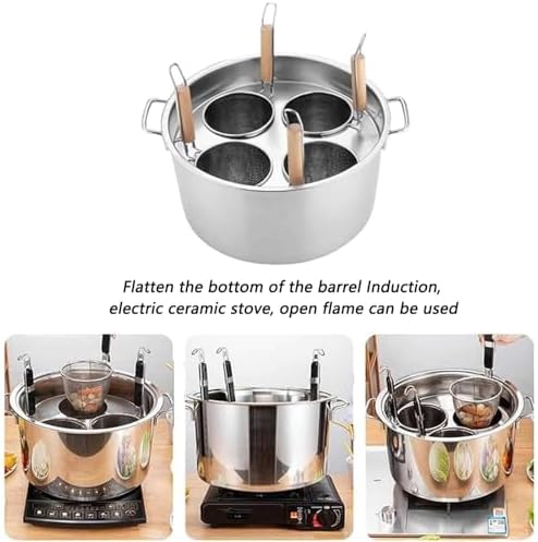 Stainless Steel Pasta Cooker Insert Set with Lid and Divider