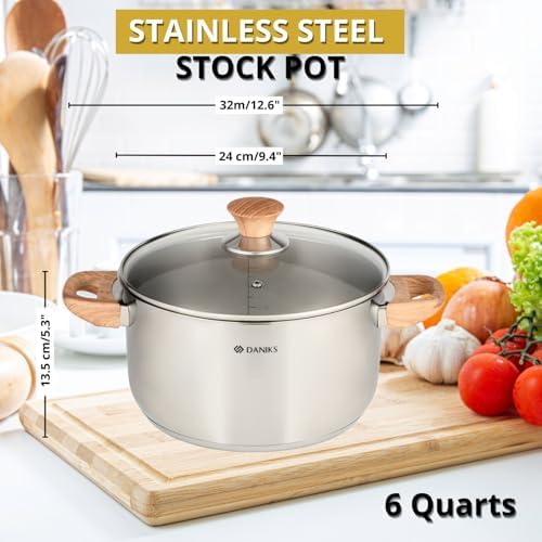 Daniks Oslo Stainless Steel Stockpot 6 Quart
