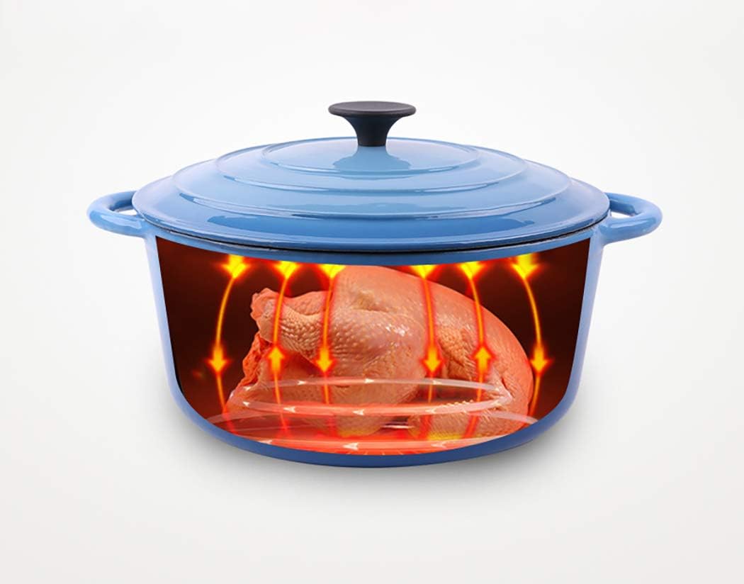 YYMIYU 26cm Blue Cast Iron Enamel Stockpot 1