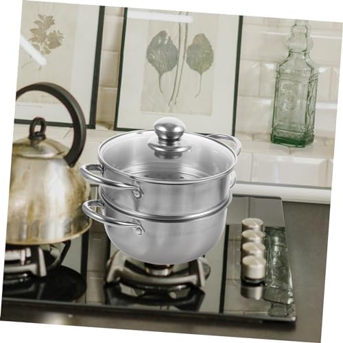 BRIGHTFUFU Food Grade Stainless Steel Steamer for Stove Top and Induction Cooker