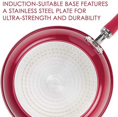Rachael Ray 6 Quart Nonstick Stockpot with Lid - Red 1