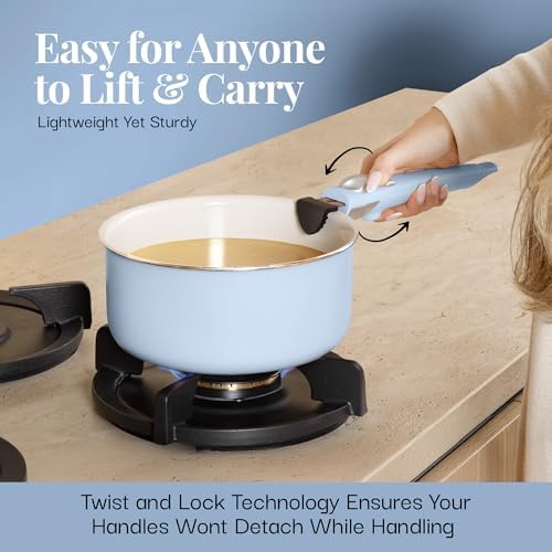 Gotham Steel 18 Pc Nonstick Cookware Set Blue