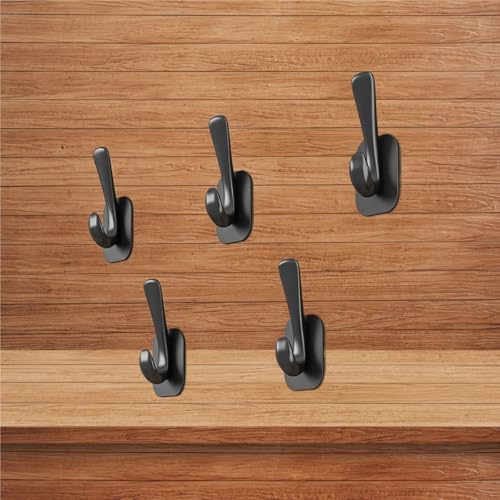 Nepartak Matte Black Aluminum Alloy Coat Hooks