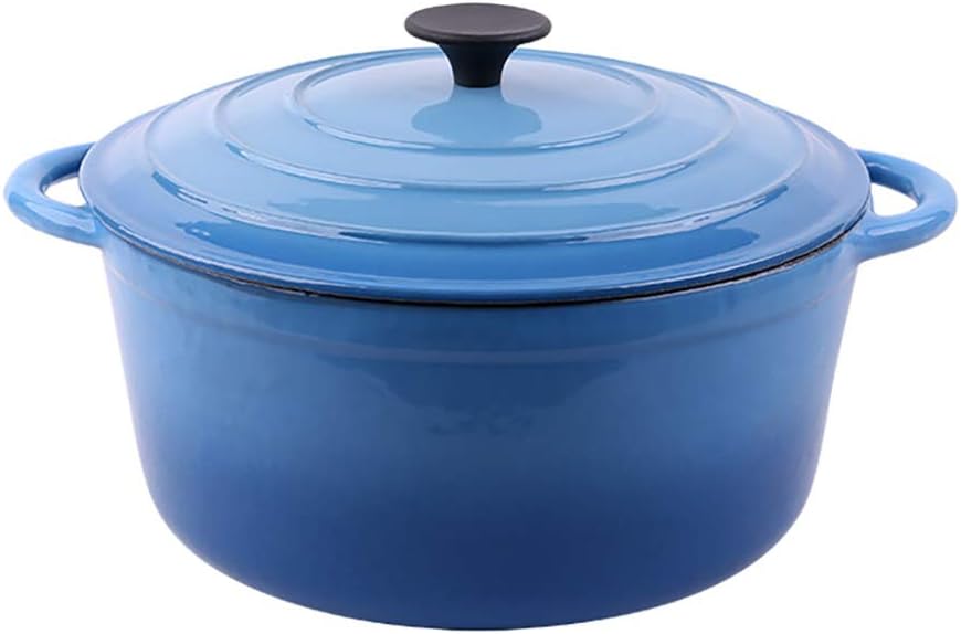 YYMIYU 26cm Blue Cast Iron Enamel Stockpot 1