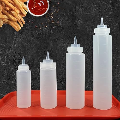 Set of 6 12oz Condiment Squeeze Bottles with Tip Cap