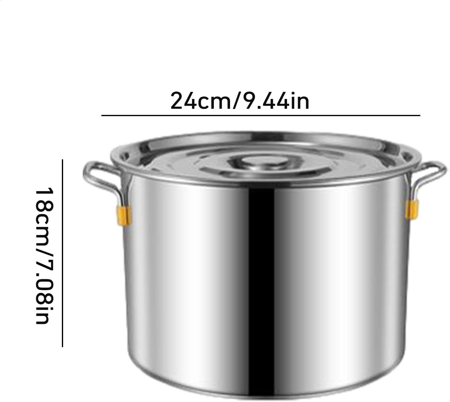 Stainless Steel Stock Pot with Glass Lid - 35L 62L 10L