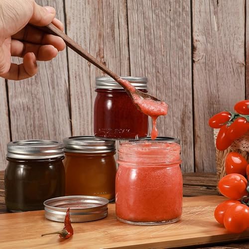 Tynatune 8 Oz Mason Jars 12 Pack with Lids and Bands