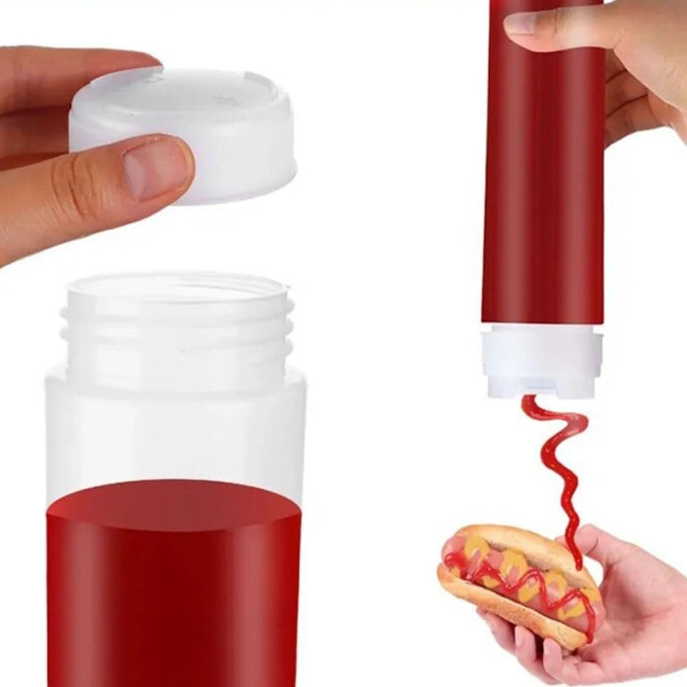 Condiment Squeeze Bottles 20oz Refillable Inverted Dispenser 1