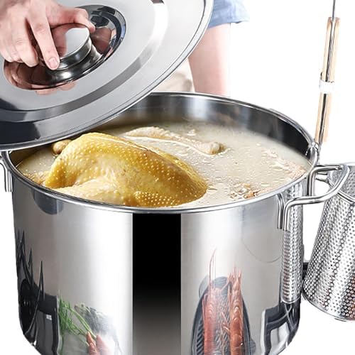 Stainless Steel Stock Pot with Glass Lid - 35L 62L 10L