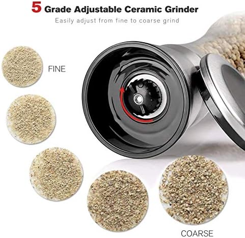 Bonris Professional 5-Level Pepper Mill Grinders