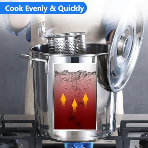 AIZYR 6L Stainless Steel Stock Pot with Lid 1