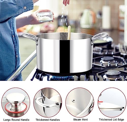 LIANYU 6QT Stainless Steel Stockpot with Lid 1
