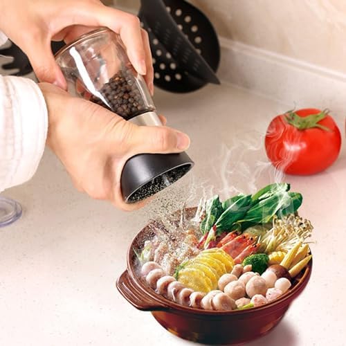 Pepper Mill Salt Mill Set of 2 with Adjustable Coarseness